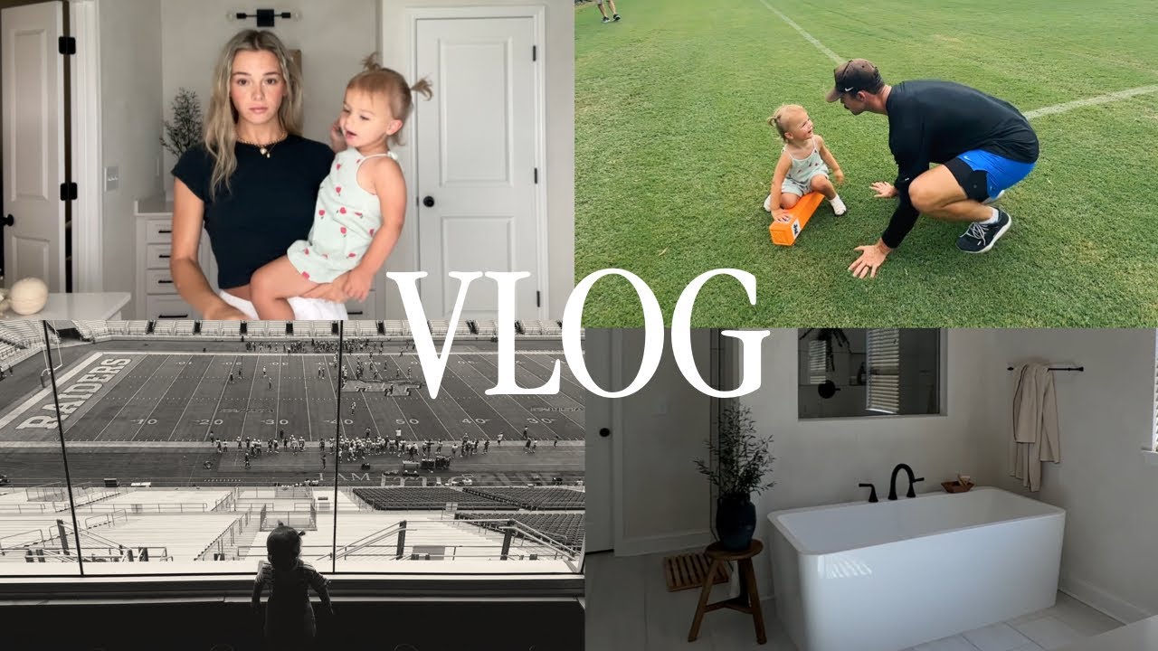 VLOG | 1st year of school prep! farmers market, football’s back & bathroom makeover!