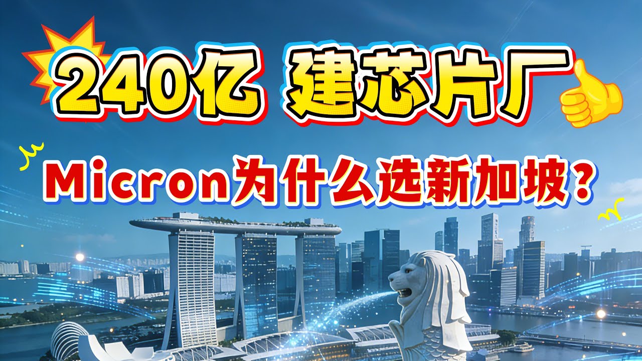 美光（Micron）砸240亿美元，在新加坡兴建存储芯片制造厂，新加坡科技赢麻了！