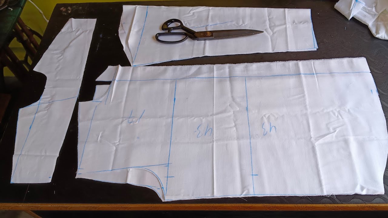43 Inch Chest Fitting Shirt Cutting Or Armhole Stich Karna Sikhen / How To Attach Armhole /