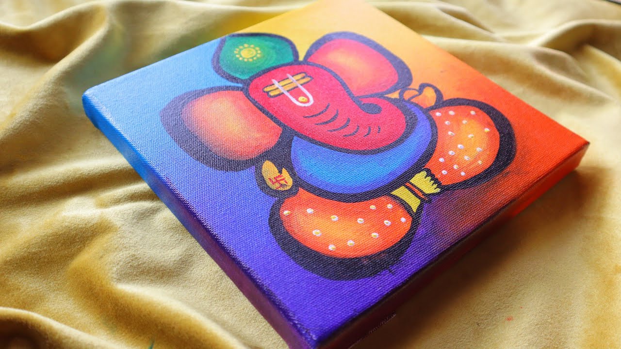 LORD Ganesha Painting | Abstract Ganesha Painting | Easy Ganesha Painting Technique and Tutorial