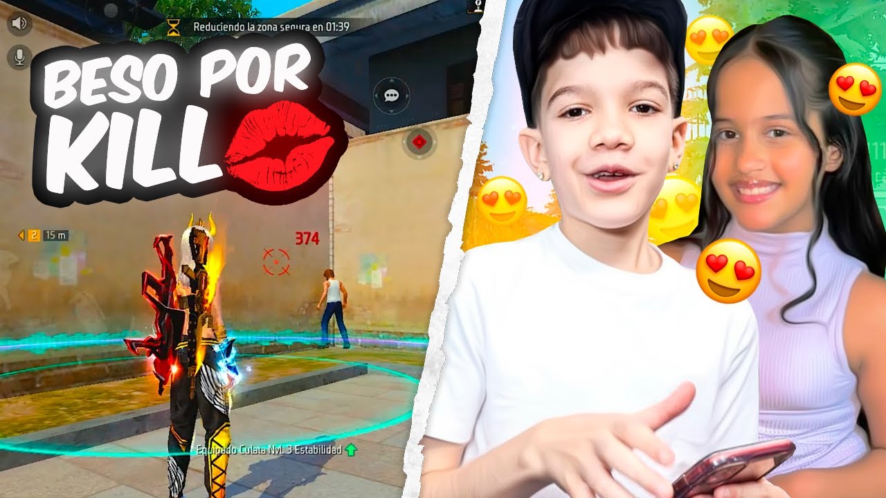BESO POR KILL EN FREEFIRE😈 ANGI FIRE Y KABRITA😍