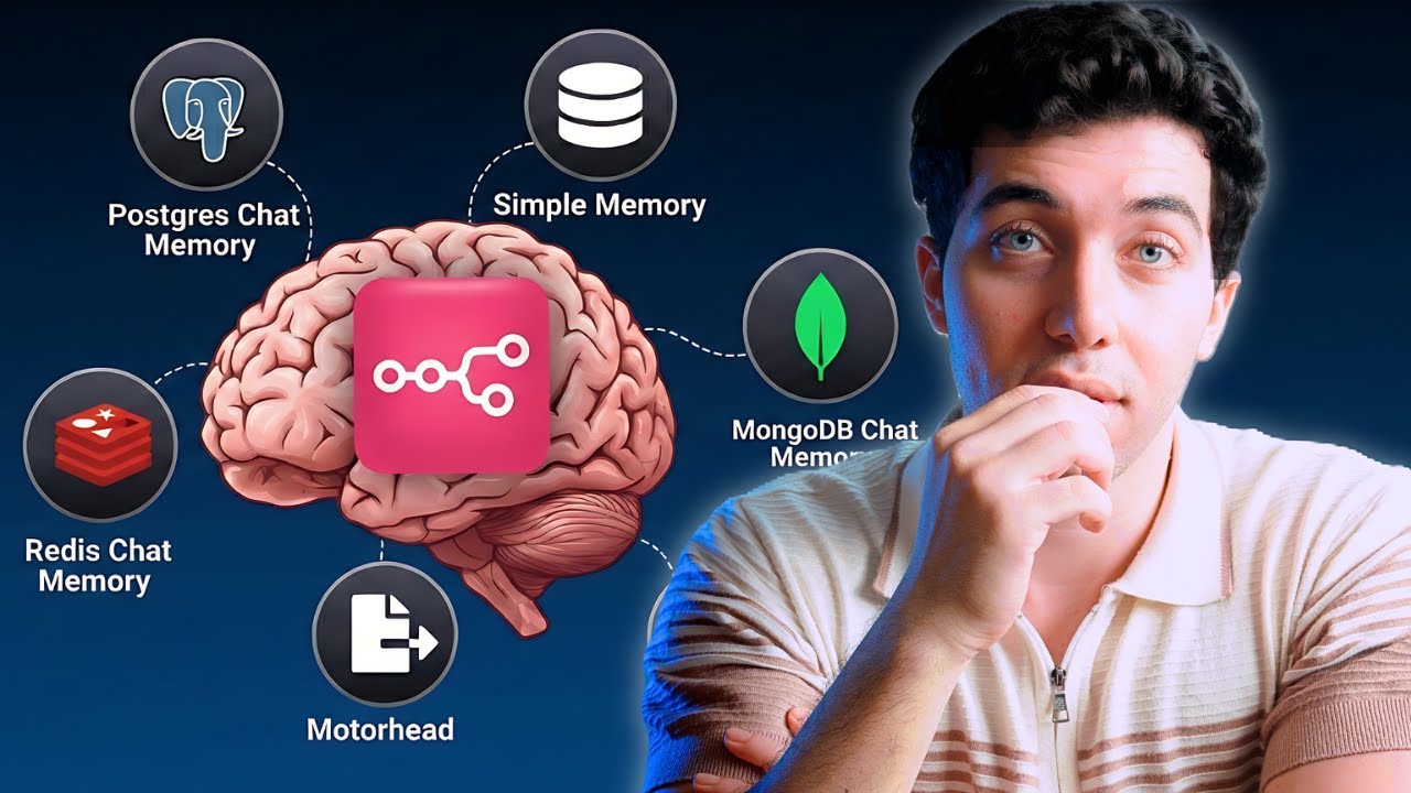 إزاي تخلي الـ AI بتاعك 'ماينساش' أي حاجة؟ (شرح كل أنواع الذاكرة في N8N)