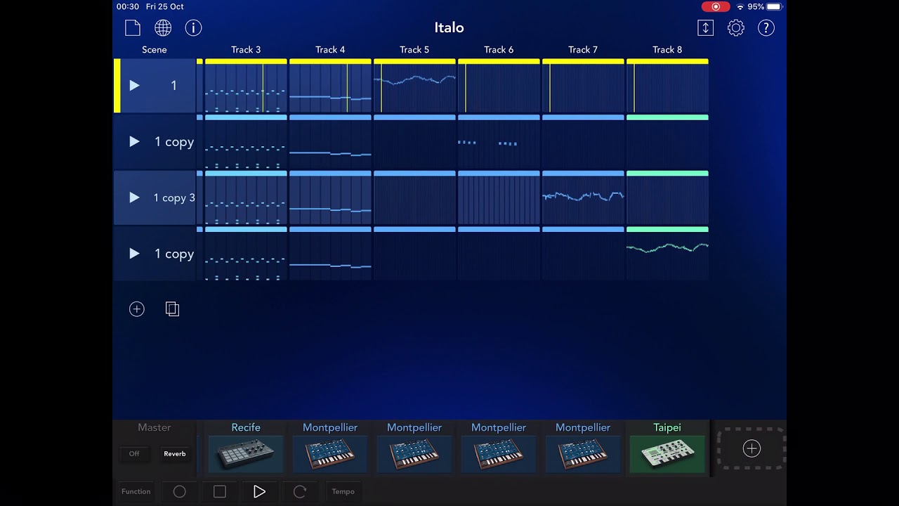 Korg Gadget Taipei Demo: controlling AudioKit Digital D1 over a short composition