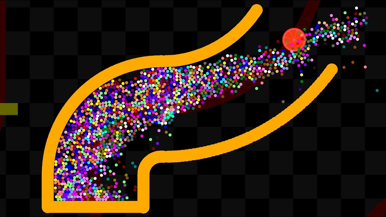 Don't Leak from the Dynamic Pipe - Proliferation Survival Marble Race in Algodoo