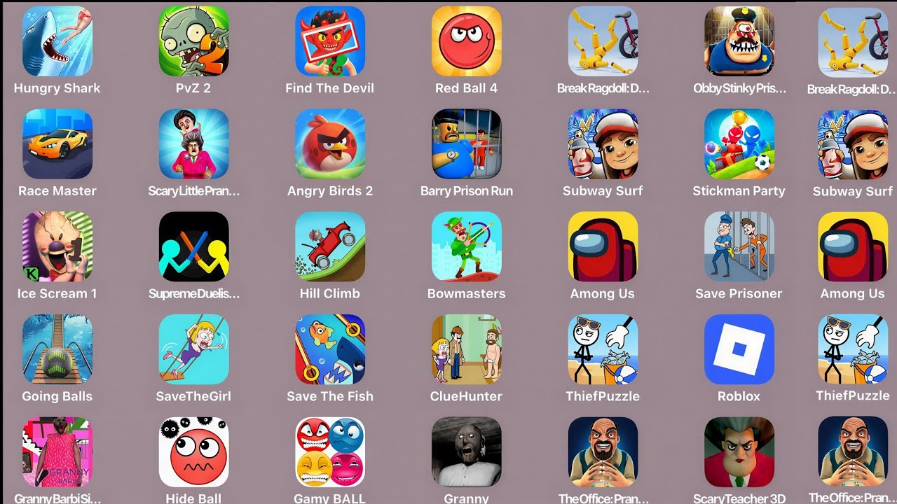 Subway Surfers, Among Us, Red Ball 4 & Granny 🔥 We play these games and many other popular