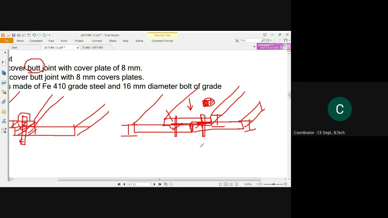 DESIGN OF BOLT ( Single cover and Double cover Butt joint) NUMERICAL PROBLEM