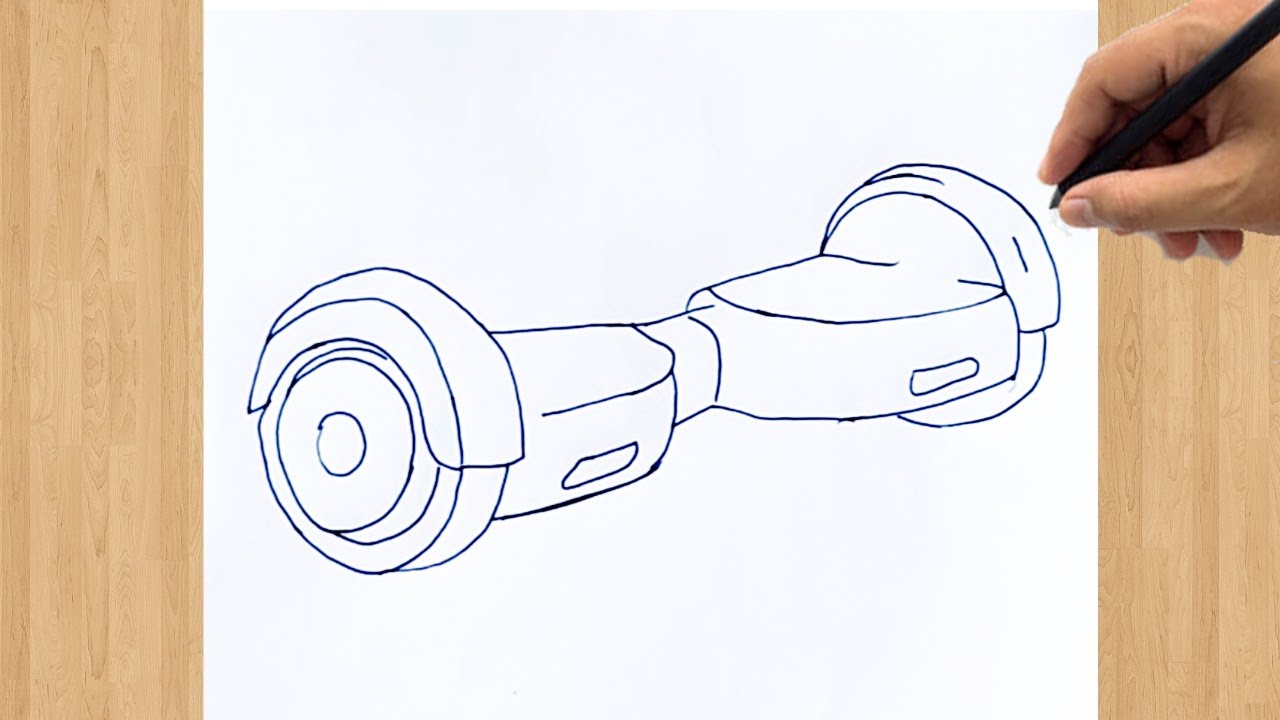 How to Draw a Hoverboard Easy Drawing Step by Step