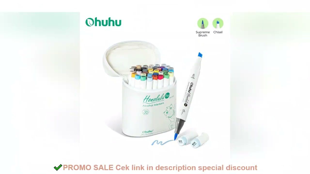 Ohuhu Honolulu Plus Marker Pen Set Color Markers Alcohol Art Markers Refillable Dual Tips Illustrati