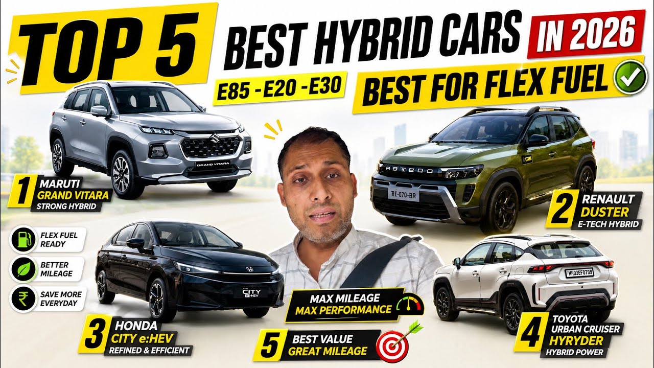 Top 5 Hybrid Cars Under ₹20 Lakh | Future Ready & Fuel Efficient!