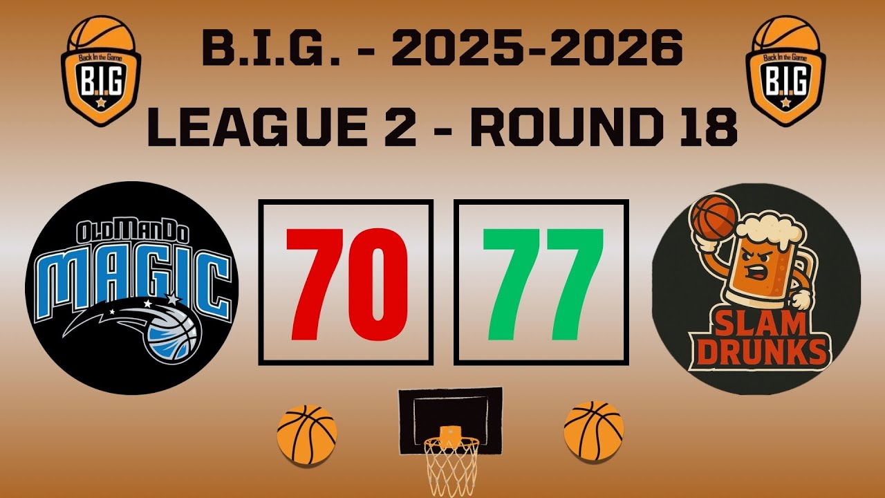 Oldmando Magic 70-77 Slam Drunks (Round18-League2-14/03/2026)