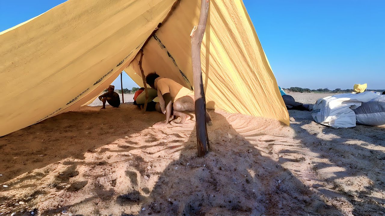River Camping in Village | नदीत सुंदर Tent उभारला | Fishing Vlog
