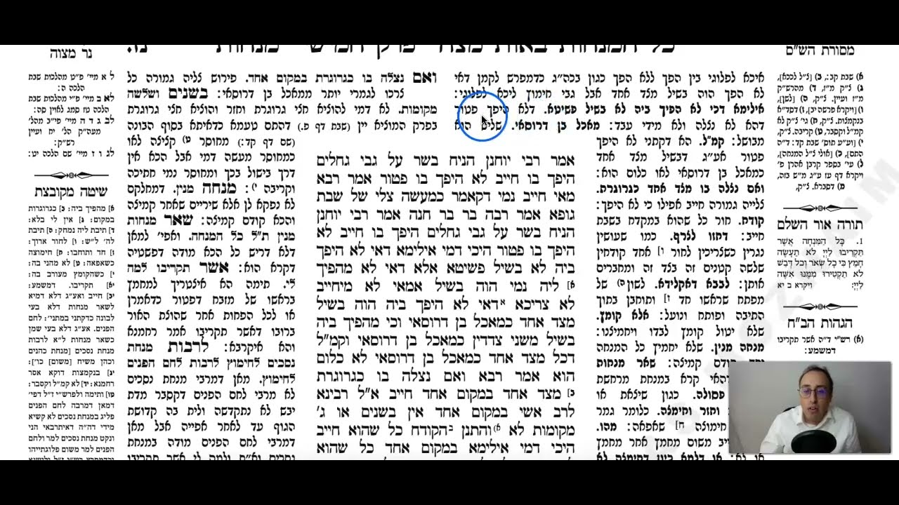 Menachos Daf 57a Daf Yomi Gemara (Talmud) Meseches Menachos Mesechet Menachot Masechet Menahot 