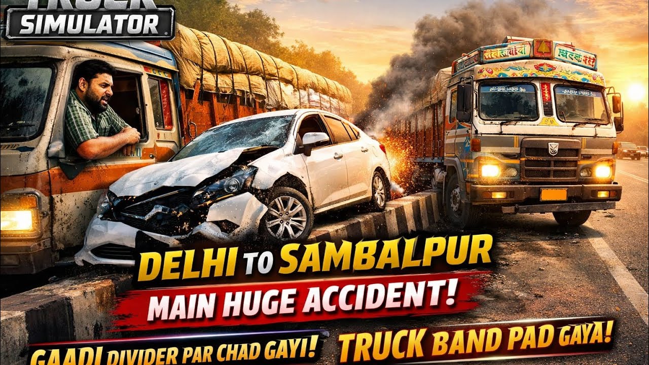 Delhi to Sambalpur Full Load 🚛 | Car Ne Liya Panga 😡 Huge Accident Ho Gaya | Truck Band Pad Gaya!