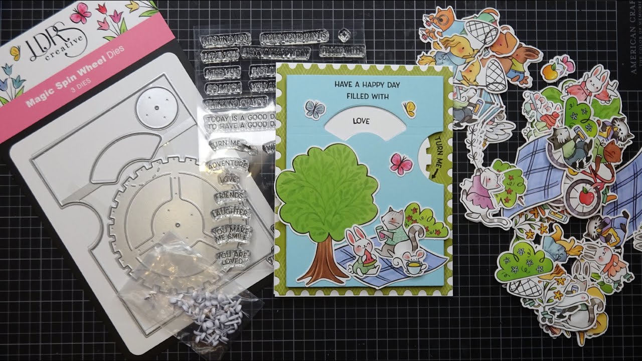 LDRS Creative Magic Spin Wheel Card Kit Review Tutorial! Super Easy Interactive Card!