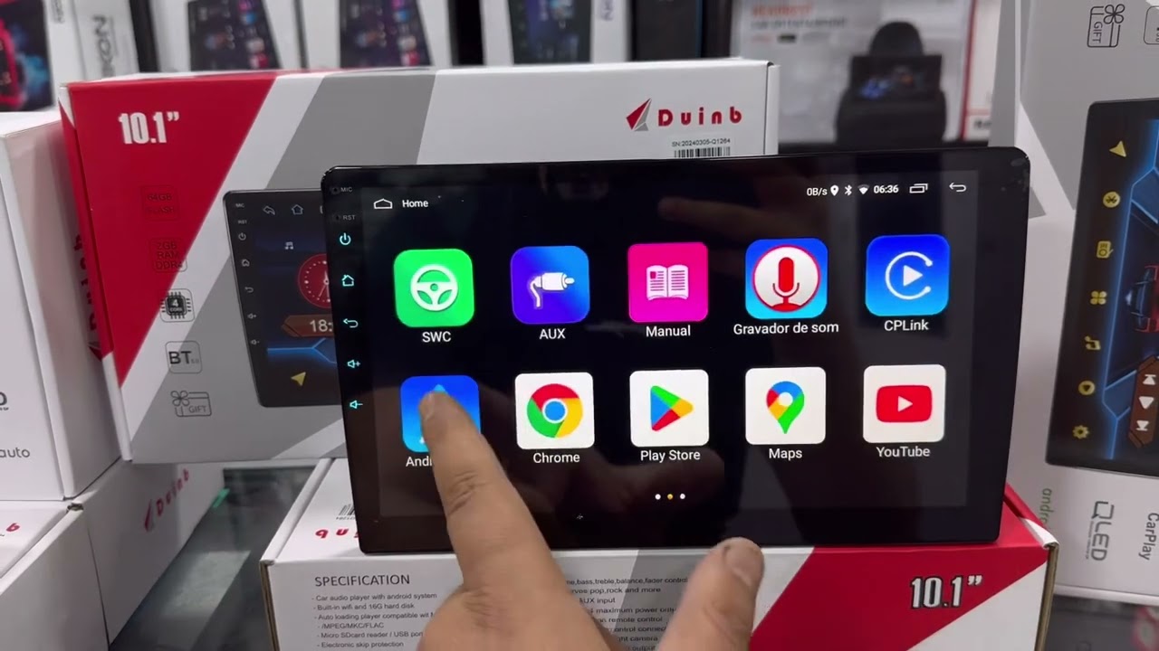 MULTIMIDIA DUINB C7264 (7p) - Q9264 (9p) - Q1264 (10p) - 2gb  - 64gb - carplay android auto - RGB