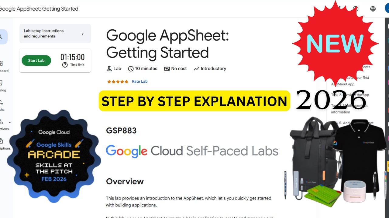[NEW 2026] Google AppSheet: Getting Started | Google Arcade | #GSP883
