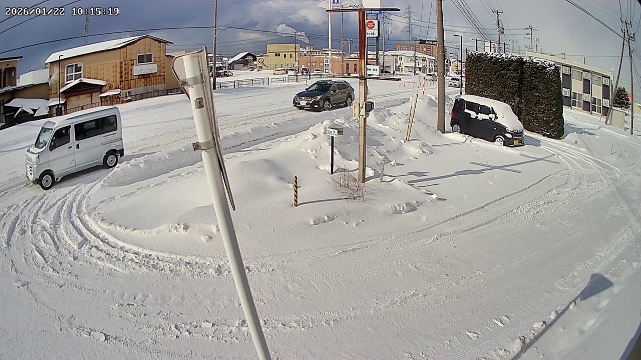 秋田県能代市下野道路沿いライブカメラ Akita Noshiro Live camera.world.cam