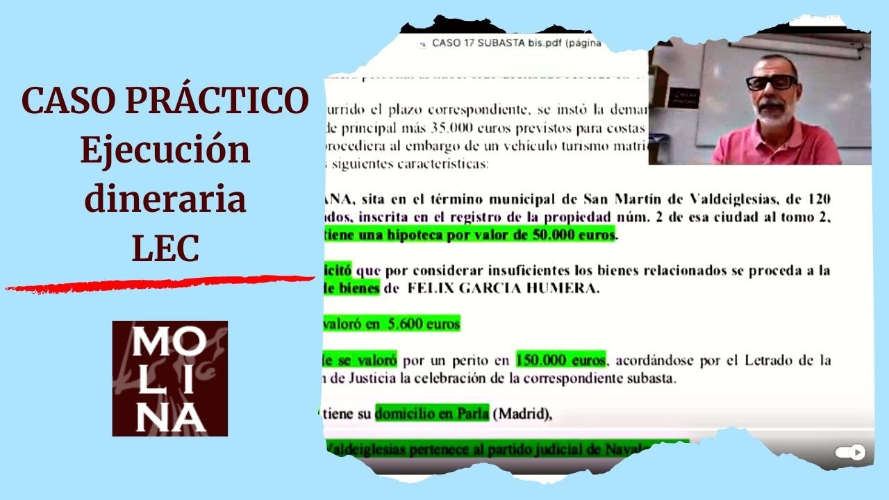 📗 CASO PRÁCTICO Ejecución Dineraria Civil: 【Oposiciones Justicia】