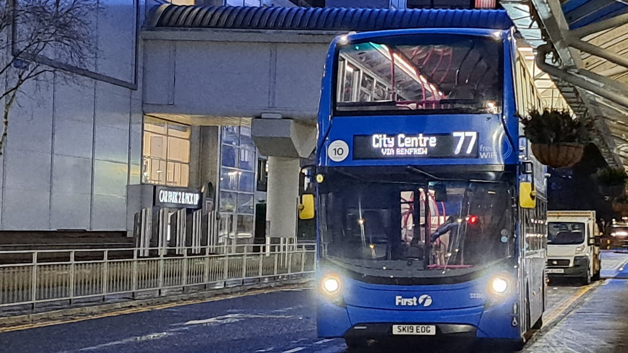 Back to the City!| Route 77 Timelapse: Glasgow Airport - Glasgow| First Glasgow