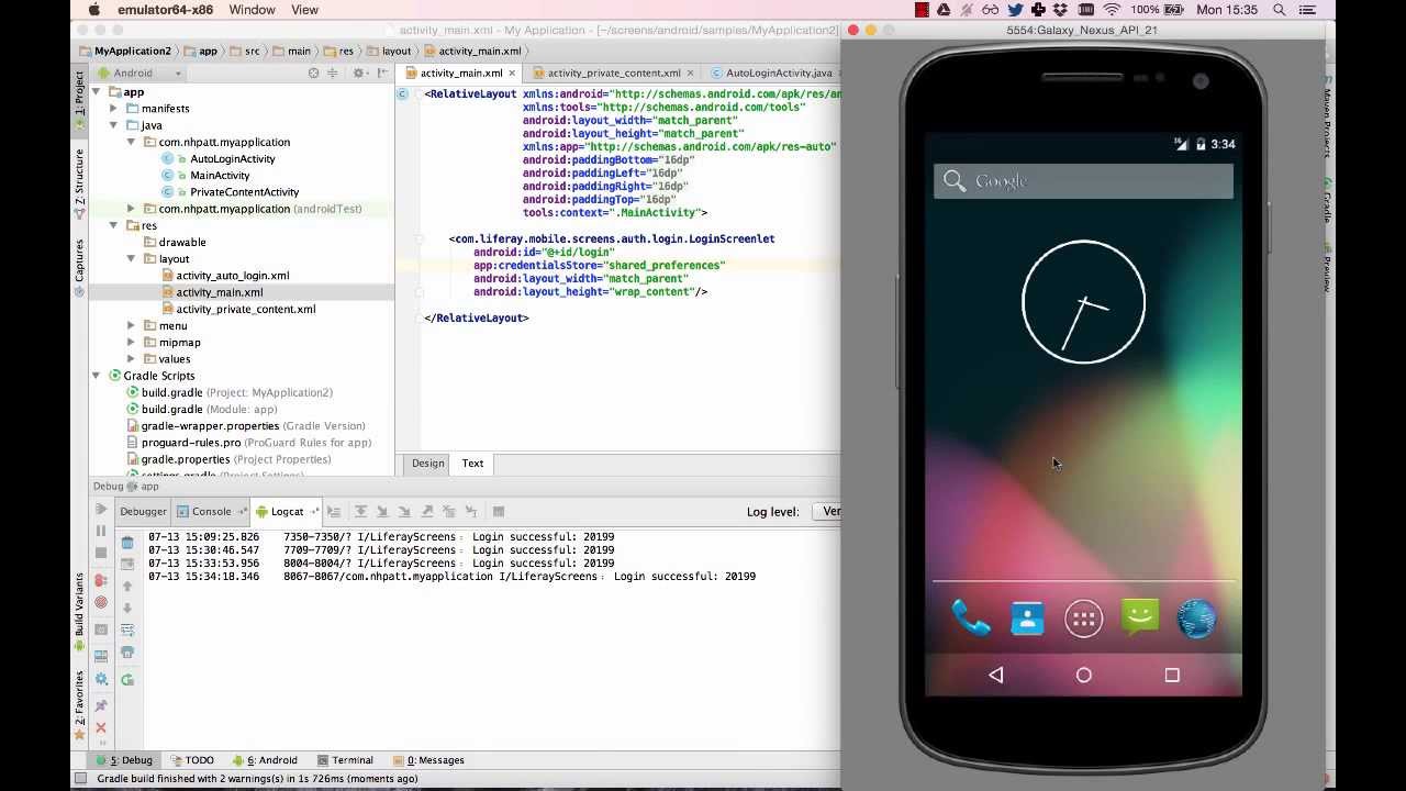 Auto Login in your application with Login Screenlet and Android