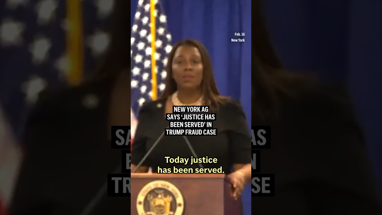 New York Attorney General Letitia James says &rsquo;justice has been served&rsquo; in Trump fraud case