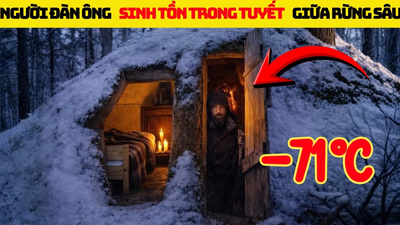 Sinh Tồn dưới một tảng đá lớn Có lò sưởi để sưởi ấm để  chống chọi với thời tiết khắc nghiệt