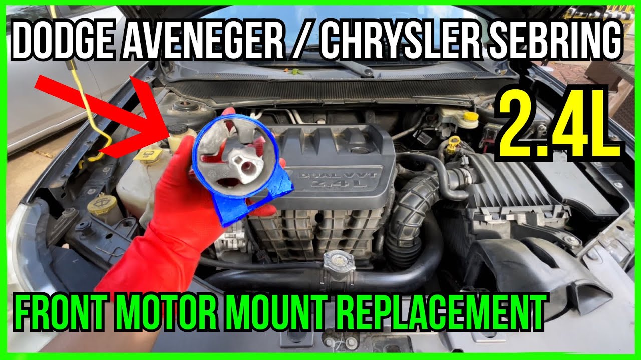 How to replace front motor mount on a 2010 Chrysler Sebring / Dodge Avenger and Dodge Journey 2.4L