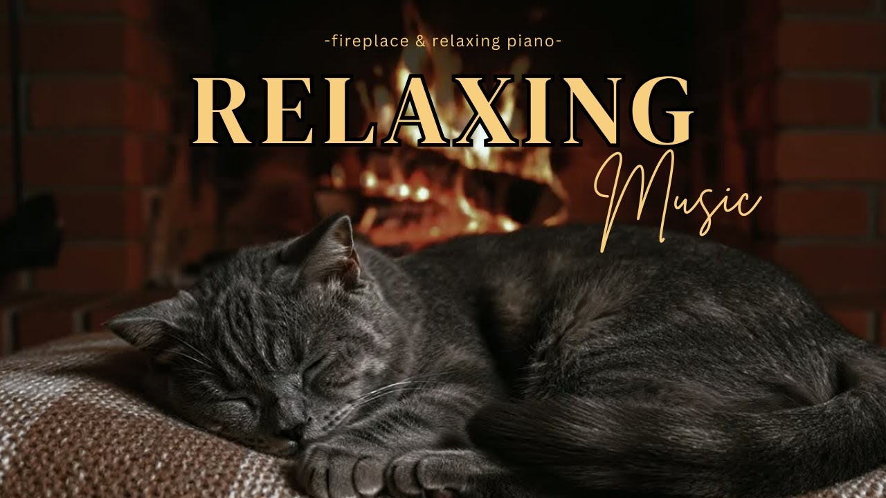 Evening Relaxation Music | Fireplace & Piano