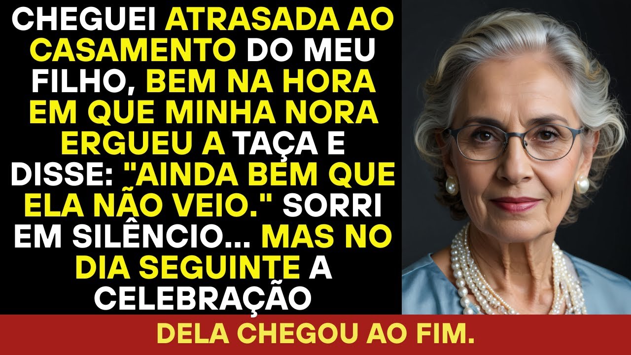 Cheguei atrasado ao casamento do meu filho e percebi que brindavam pela minha ausência.