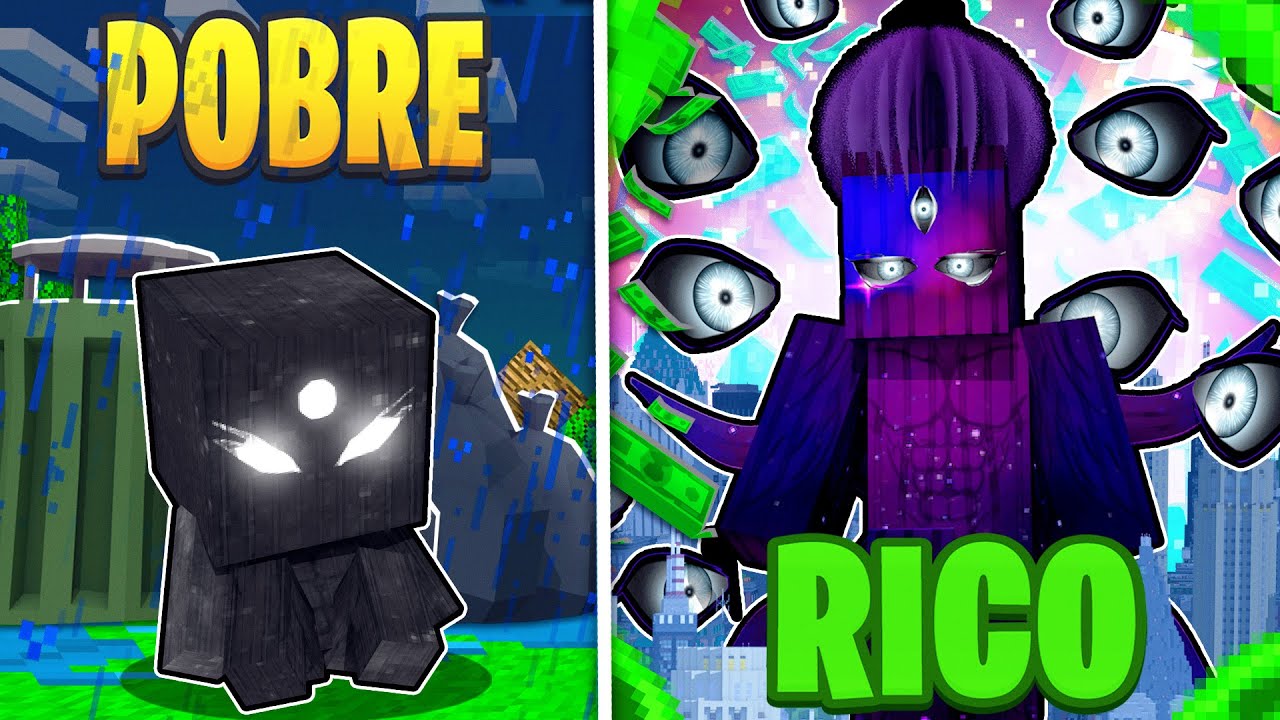 RICO VS POBRE DE UM DEUS OTSUTSUKI UNIVERSAL DARK no Minecraft