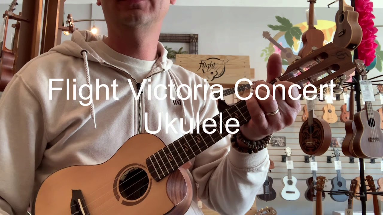 Flight Victoria Concert Ukulele Demo/Review at Aloha City Ukes