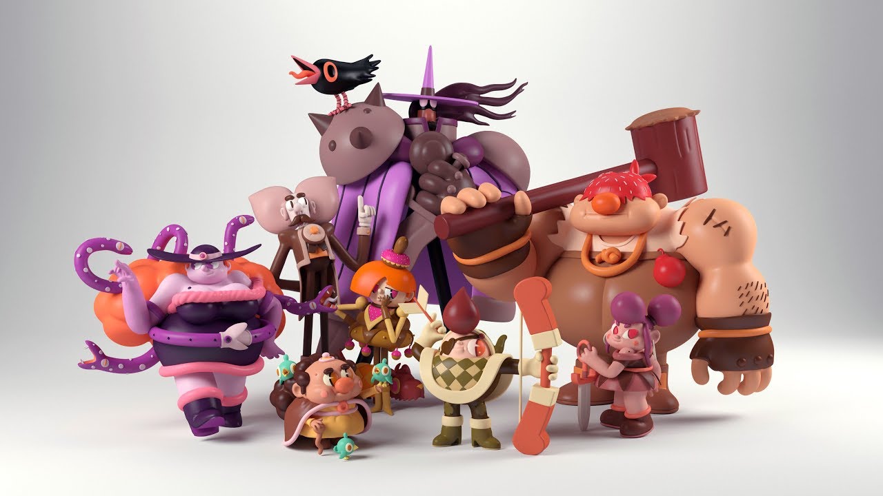 Five Characters in One Video - TimeLapse Sculpting