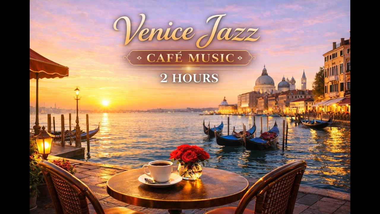 2 Hours of Venice Calm Jazz Café Music for Study, Work, and Deep Focus – Vol.3