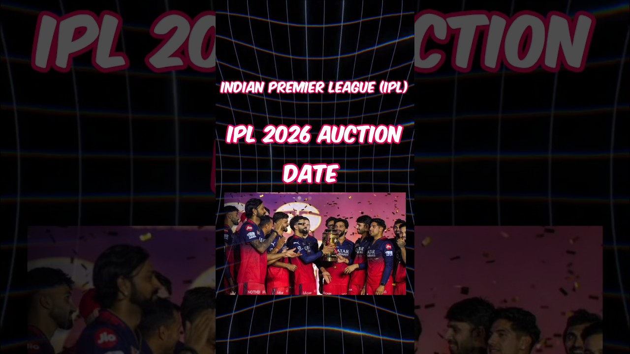 IPL AUCTION DATE 2026 || #cricket #ipl #rcb