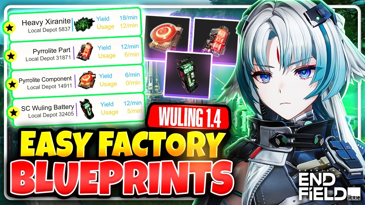 COPY THESE EASY BLUEPRINTS | 1.4 FACTORY FULLY OPTIMIZED - Arknights Endfield