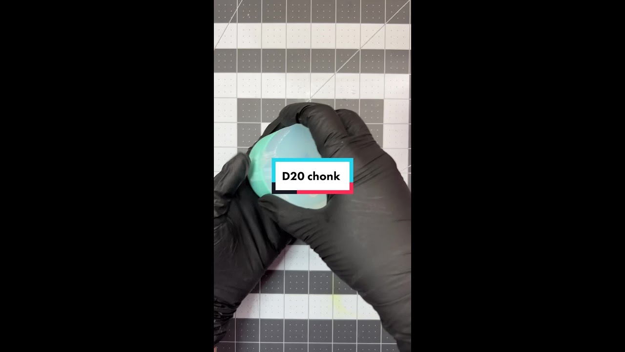 De-mold a chonk D20 with me! #handmadedice #dicemaker #dndtiktok #siliconemold #resin #resinart