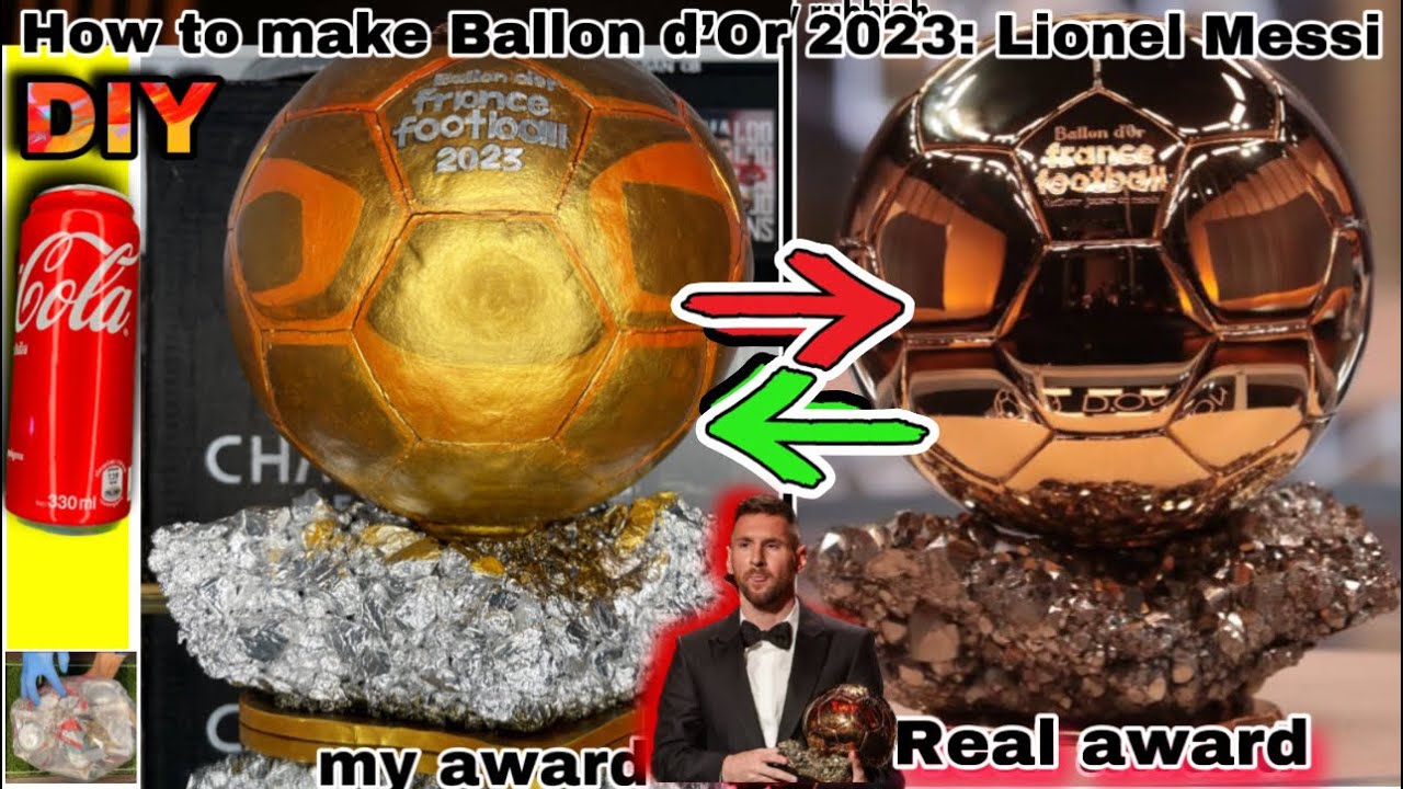 how to make ballon d'or 2023 with1 bag of dry rubbish & aluminum cans so easy #ballondor #mrsanrb