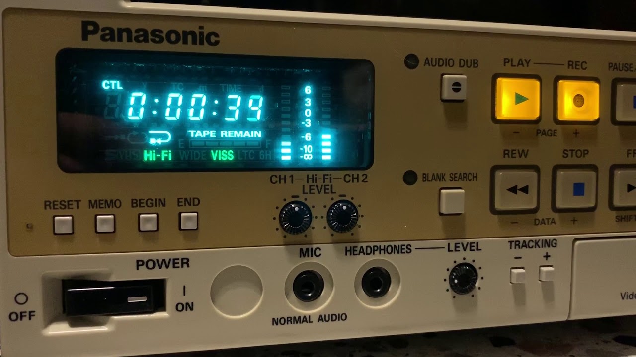 Panasonic AG MD835 AUDIO RECORD TEST