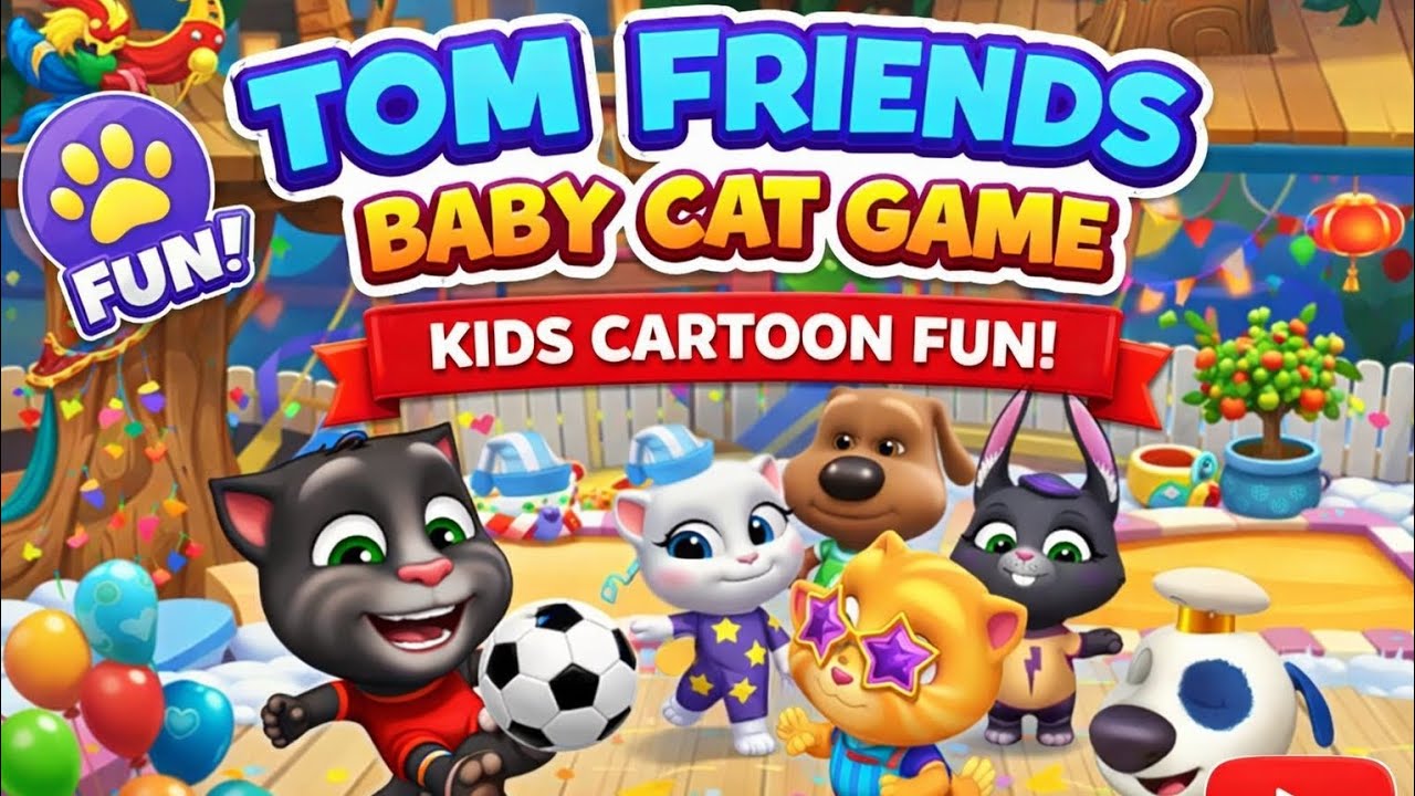 TOM Friends 🧡 Baby cat game kids friendly cartoon video fun gameplay 