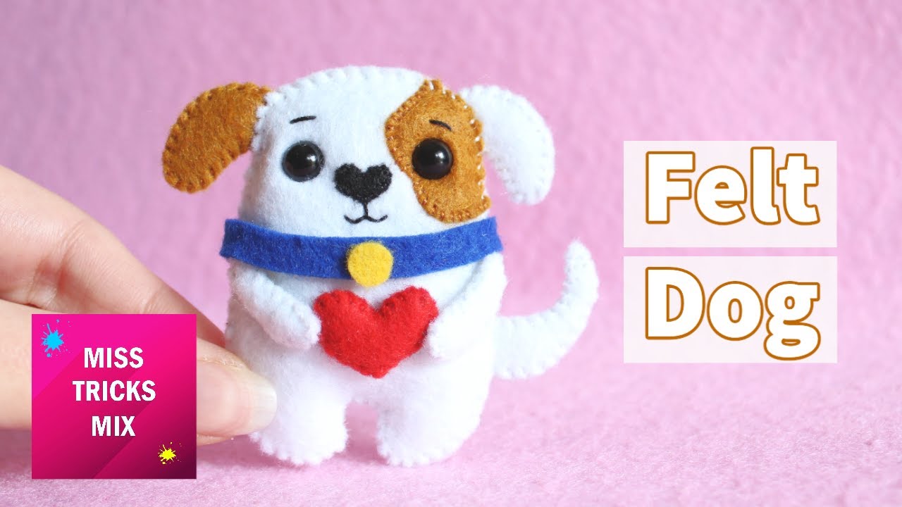 DIY: Cute Dog Felt Plush | Kawaii Craft | Felt Craft.