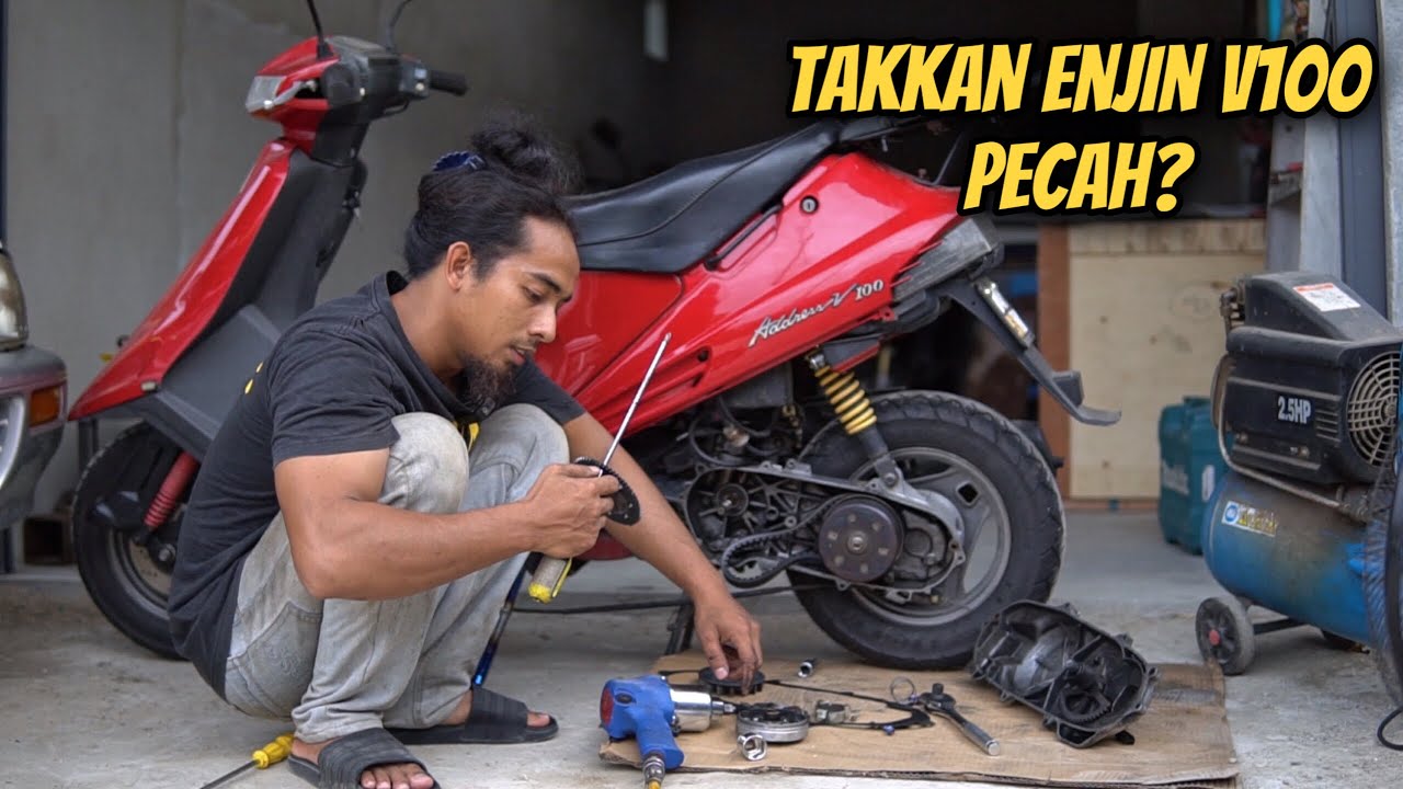 Suzuki V100 Buat Hal Keluar Minyak !!! Takkan Enjin Pecah Pulak ???