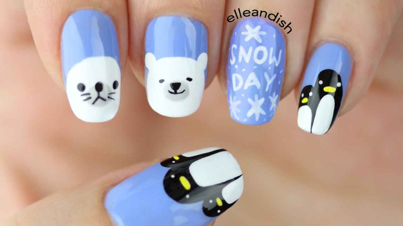 ❅HOLIDAY GIVEAWAY #3 + ARCTIC and ANTARCTIC ANIMAL Nail Art❅