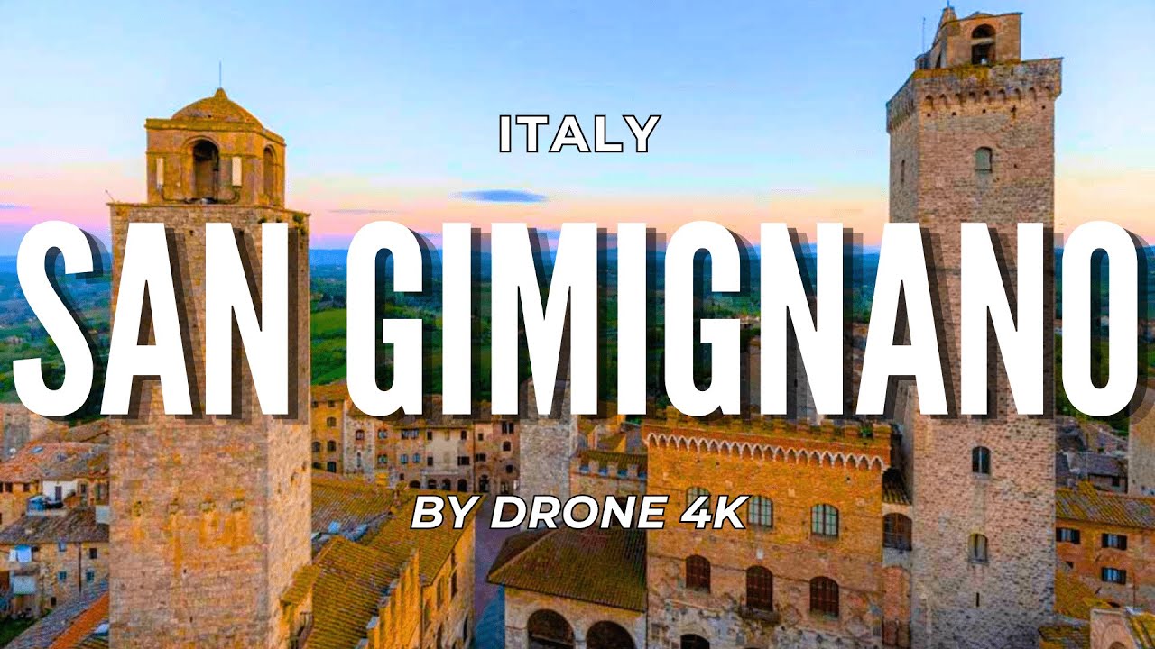 San Gimignano with the 4K drone