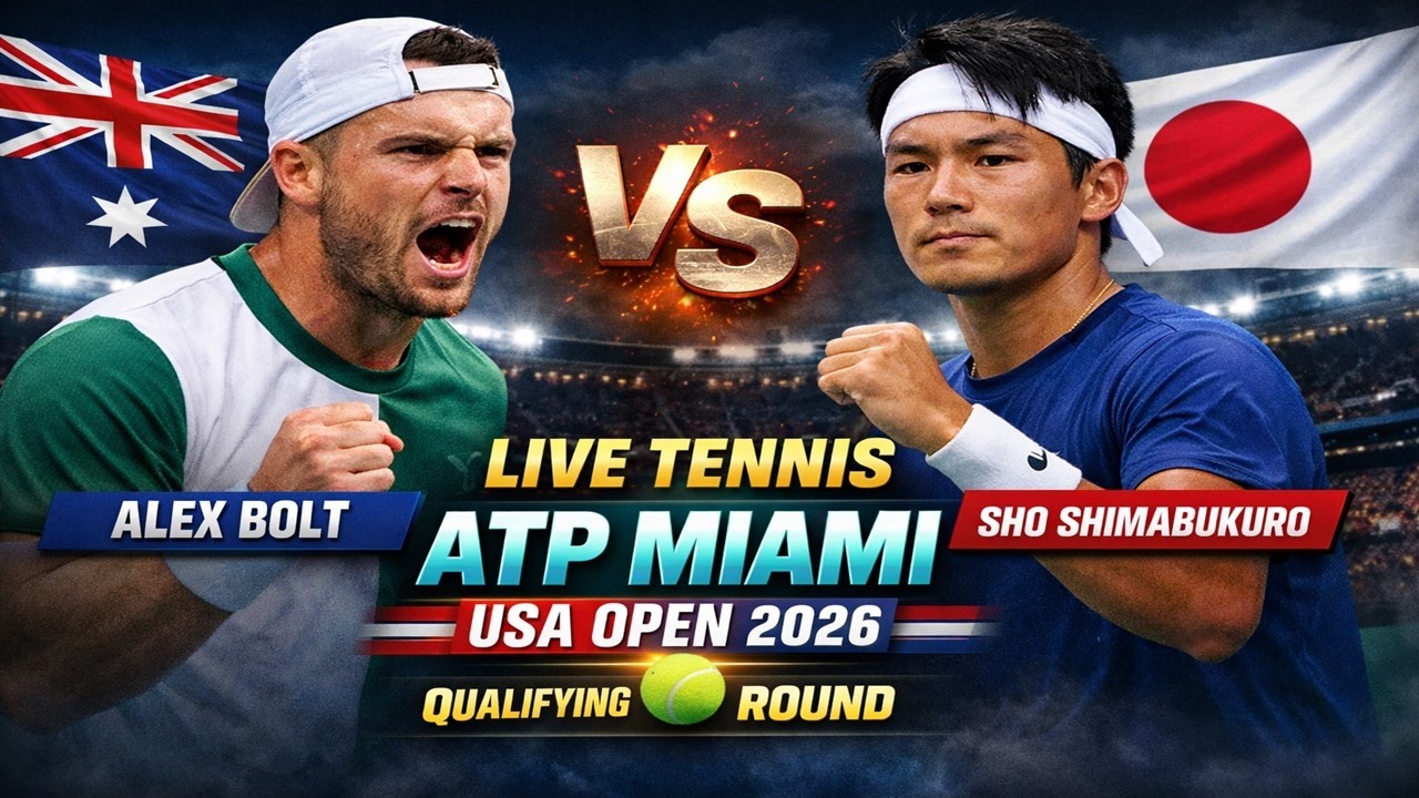 Alex Bolt vs Sho Shimabukuro 🎾LIVE TENNIS ATP MIAMI USA OPEN 2026 | Qualifying Round