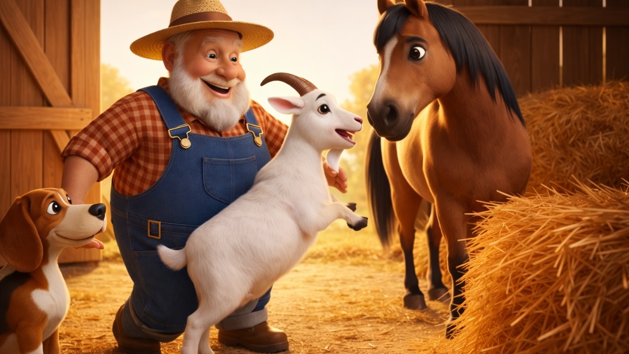 Old MacDonald Had a Farm 🐄🐶 | Fun 3D Animal Song for Kids | E-I-E-I-O!