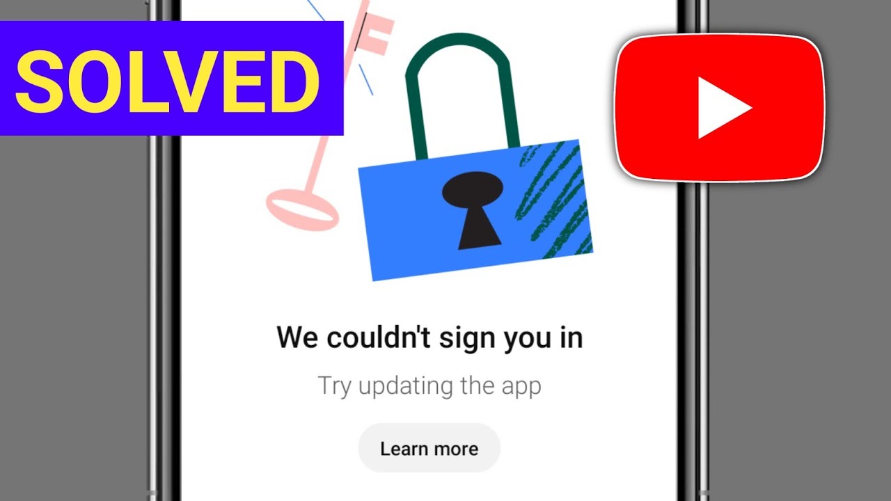 We couldn't sign you in Try updating the app problem on YouTube 2025 ||  (  Solved )