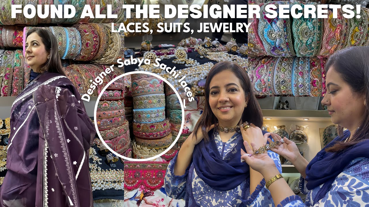 Found Designer Sabyasachi Laces | Designer Summer Fabric | Designer Partywear Suits| Local Market 🎀