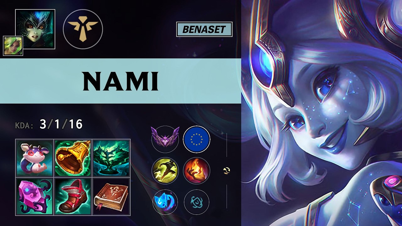 (Benaset) Nami Support vs Senna - EUW Master Patch 26.14