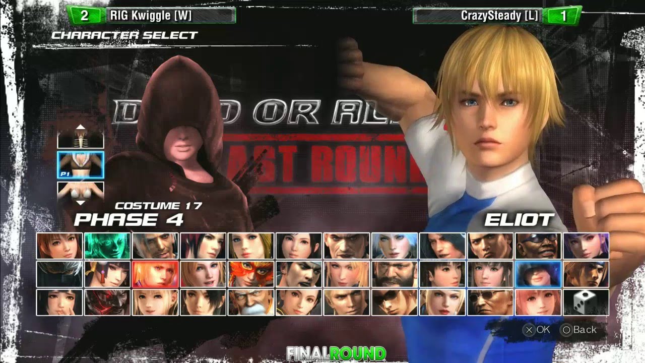 DOA5LR: Финальный раунд 19 — Гранд-финал — RIG Kwiggle (Рэйчел; Фаза 4) против CrazySteady (Тина)...