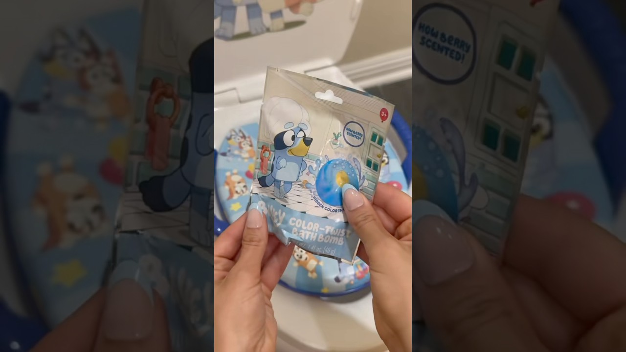 Bluey bathroom upgrade🐶🦴 #bathroom #bathroomdecor #bluey #bathroomdesign #asmr #satisfying #short